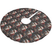 サンタクロースのクリスマスとブルーティック ブラッシュドポリエステルツリースカート (アングル)