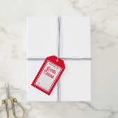 サンタクロースのクリスマスに届赤と白く ギフトタグ (より糸付き)