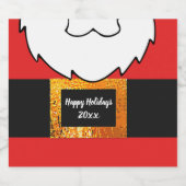 サンタクロースのクリスマスのお気に入りのプレゼント スパークリングワインラベル (シングルラベル)