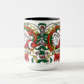 サンタクロースのクリスマスのリース マグカップ (中央)