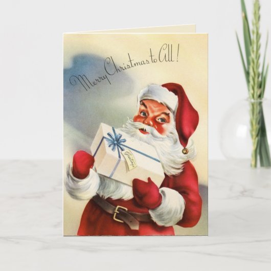 サンタクロースのクリスマスの挨拶状 シーズンカード (正面)