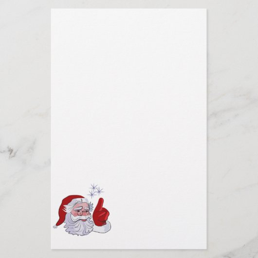 サンタクロースのクリスマスの文房具 便箋 (正面)