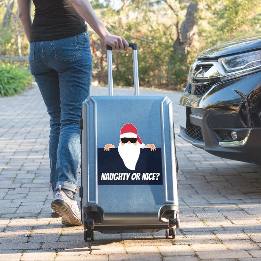 サンタクロースのクリスマスの荷物 – 車のデカール シール (スーツケースインサイチュ)
