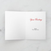 サンタクロースのクリスマスの詩カード シーズンカード (内部)