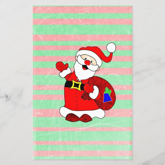 サンタクロースのクリスマスの願い子供へ一覧 チラシ (裏面)