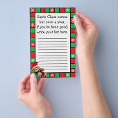 サンタクロースのクリスマスの願い子供へ一覧 チラシ (ハンドル)