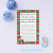 サンタクロースのクリスマスの願い子供へ一覧 チラシ (シングル)