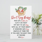 サンタクロースのクリスマスは赤ちゃんシャワーのゲームを言わない 便箋 (スタンド正面)