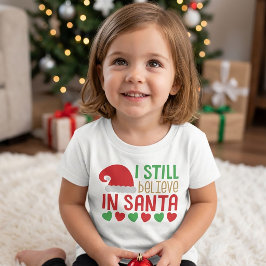 サンタクロースのクリスマスを信じて Tシャツ