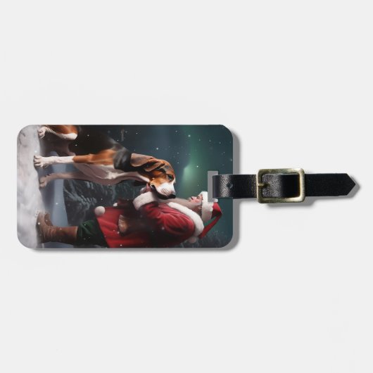 サンタクロースのクリスマスを巡るトレイング・ウォーカーコンクルーズ ラゲッジタグ (正面横)