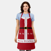 サンタクロースのクリスマスエプロン エプロン (着用した状態)