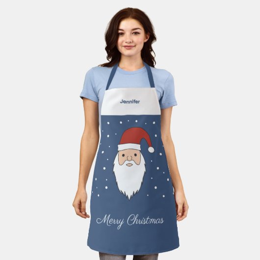サンタクロースのクリスマスエプロン エプロン (着用した状態)