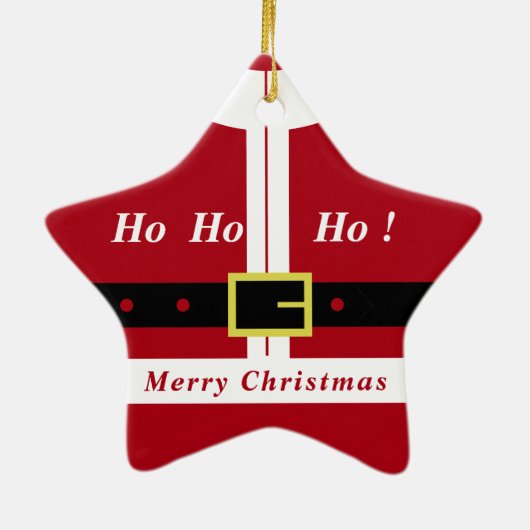 サンタクロースのクリスマスオーナメント セラミックオーナメント (裏面)