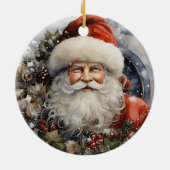 サンタクロースのクリスマスオーナメント セラミックオーナメント (裏面)