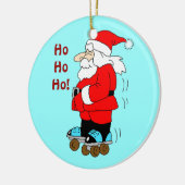 サンタクロースのクリスマスオーナメント セラミックオーナメント (左)