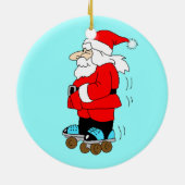 サンタクロースのクリスマスオーナメント セラミックオーナメント (裏面)