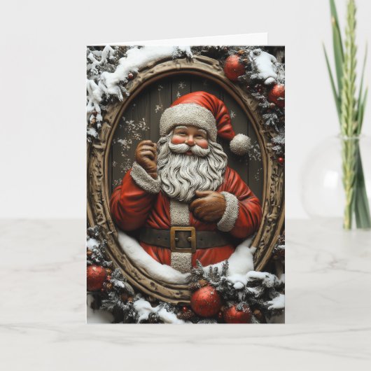 サンタクロースのクリスマスカード カード (正面)