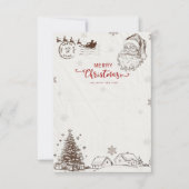 🎅 サンタクロースのクリスマスカード 招待状 (正面)