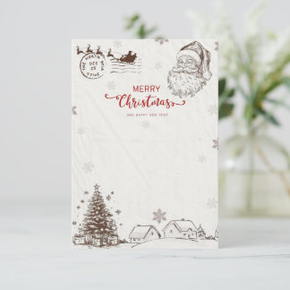 🎅 サンタクロースのクリスマスカード 招待状