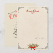 🎅 サンタクロースのクリスマスカード 招待状 (正面/裏面)