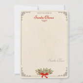 🎅 サンタクロースのクリスマスカード 招待状 (正面)