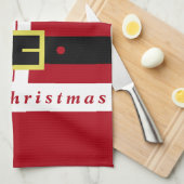 サンタクロースのクリスマスキッチンタオル キッチンタオル (四つ折り)