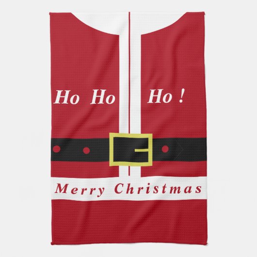 サンタクロースのクリスマスキッチンタオル キッチンタオル (縦)