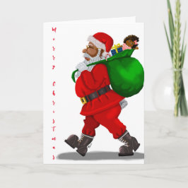 サンタクロースのクリスマスグリーティングカード カード