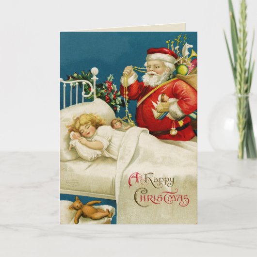 サンタクロースのクリスマスグリーティングカード シーズンカード (正面)