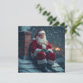 サンタクロースのクリスマスグリーティングカード シーズンカード (スタンド正面)