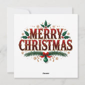 サンタクロースのクリスマスグリーティングカード シーズンカード (裏面)