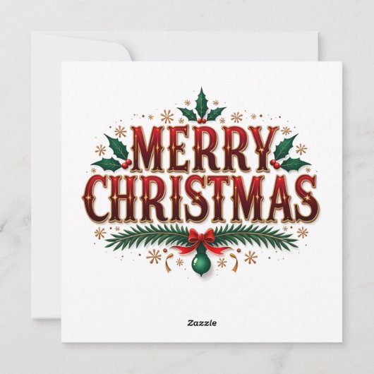 サンタクロースのクリスマスグリーティングカード シーズンカード (裏面)