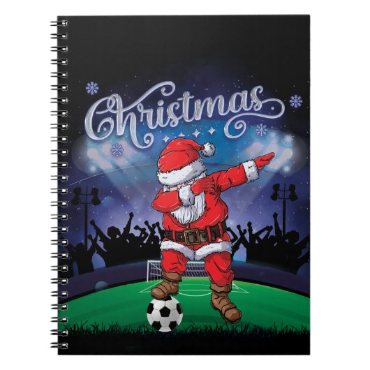 サンタクロースのクリスマスサッカー ノートブック (正面)