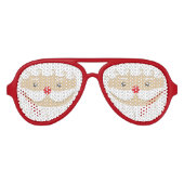 サンタクロースのクリスマスサングラスおもしろいグラス！ アビエーターサングラス (正面)