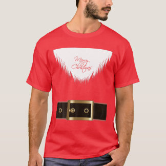 サンタクロースのクリスマススーツのコスチューム女性男性クリスマス Tシャツ