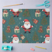 サンタクロースのクリスマスツリーギフトクリスマス 薄葉紙 (クラフト)