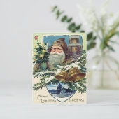 サンタクロースのクリスマスツリーベルスター シーズンポストカード (スタンド正面)