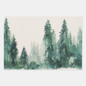 サンタクロースのクリスマスツリーラッピング紙 ラッピングペーパーシート (正面2)