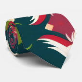 サンタクロースのクリスマスデコレーションの水柄 ネクタイ (ロール)