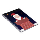 サンタクロースのクリスマスナイトが煙突を降りる ノートブック (右側)