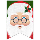 サンタクロースのクリスマスハッピーホリデー バンティングフラッグ (第1の旗)