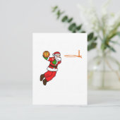 サンタクロースのクリスマスバスケットボール選手 シーズンポストカード (スタンド正面)