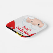 サンタクロースのクリスマスバースデーパーティー ペーパープレート (傾斜あり)