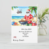 サンタクロースのクリスマスバーベキュー 招待状 (スタンド正面)