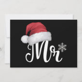 サンタクロースのクリスマスパジャマ カップル用 シーズンカード (正面)