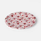 サンタクロースのクリスマスパターンキャンディーキャンディーキャンディーレッド ペーパープレート (アングル)