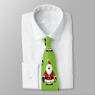 サンタクロースのクリスマスパターン ネクタイ