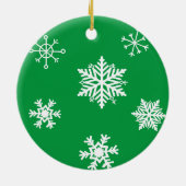 サンタクロースのクリスマスパーソナライズされた夫妻 セラミックオーナメント (裏面)