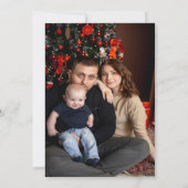 サンタクロースのクリスマスパーティー写真 招待状 (裏面)