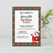 サンタクロースのクリスマスパーティー招待状 招待状 (スタンド正面)